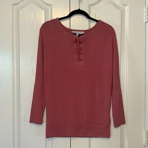 Cupcakes and cashmere Blush rose colored slouchy sweater size XS